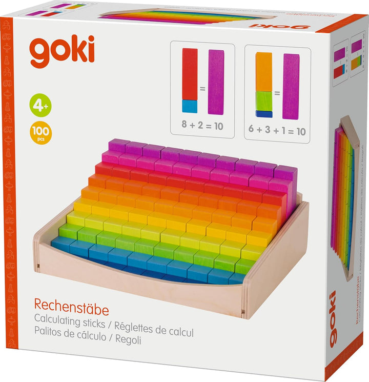 Goki 58626 Rechenstäbe lasiert Spielzeug
