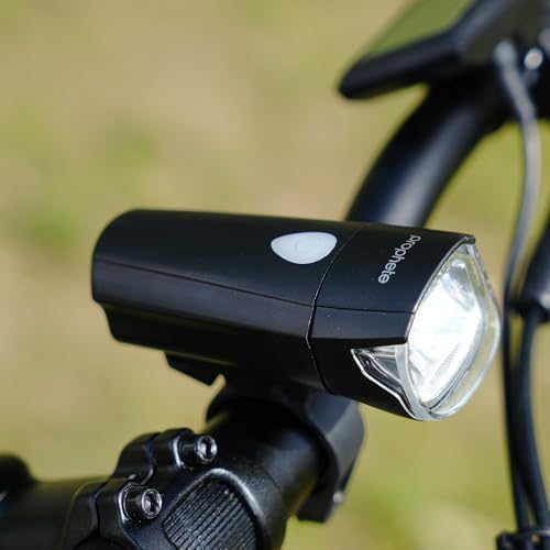 Prophete LED-Scheinwerfer Fahrradlicht 30 Lux, Umschaltbar auf 15 Lux, LED-Frontlicht mit Batteriein