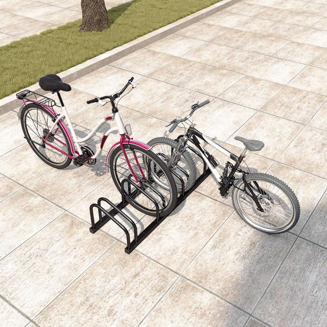 Aufun Fahrradständer Aufstellständer aus Stahl Für 4 Fahrräder, Mehrfachständer mit 37cm Radständer