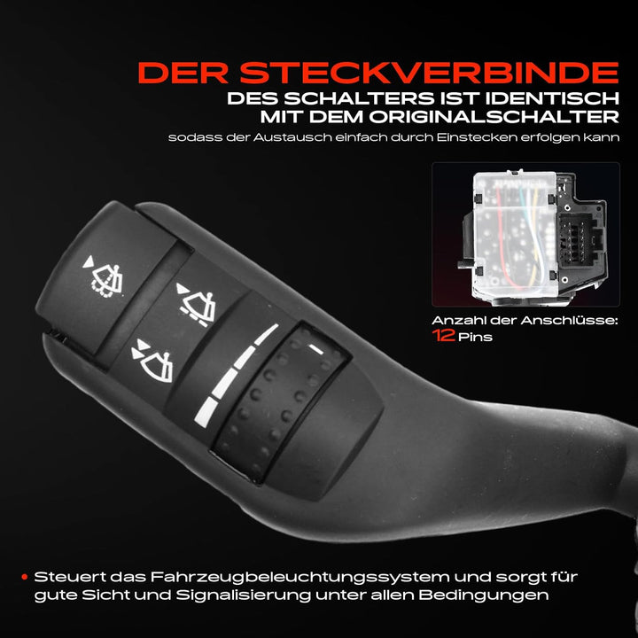 Frankberg Kombischalter Lenkstockschalter Vorne Kompatibel mit Transit FA FB FC FD FS FZ FF FM FN 2.