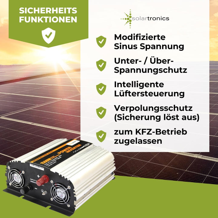 Spannungswandler NS 24V 1500 Watt Inverter Wechselrichter