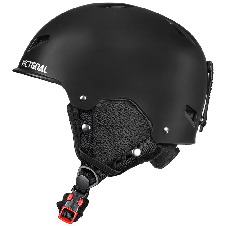 Victgoal Skihelm Herren Damen mit Warme Flusen-Ohrpolster, Gute Belüftung Sicherheits Snowboard Helm