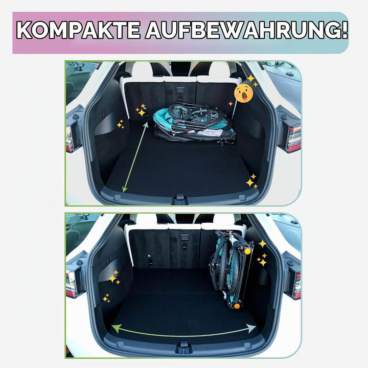 Petique Trailblazer Jogger Hundewagen für mittelgrosse Hunde &amp; Katzen, Luftreifen, verstellbarer Gri