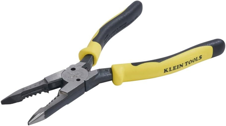 Klein Tools J206-8C Mehrzweck-Zange, gefedert, geschmiedeter Stahl mit 2 Materialien, Journeyman-Gri