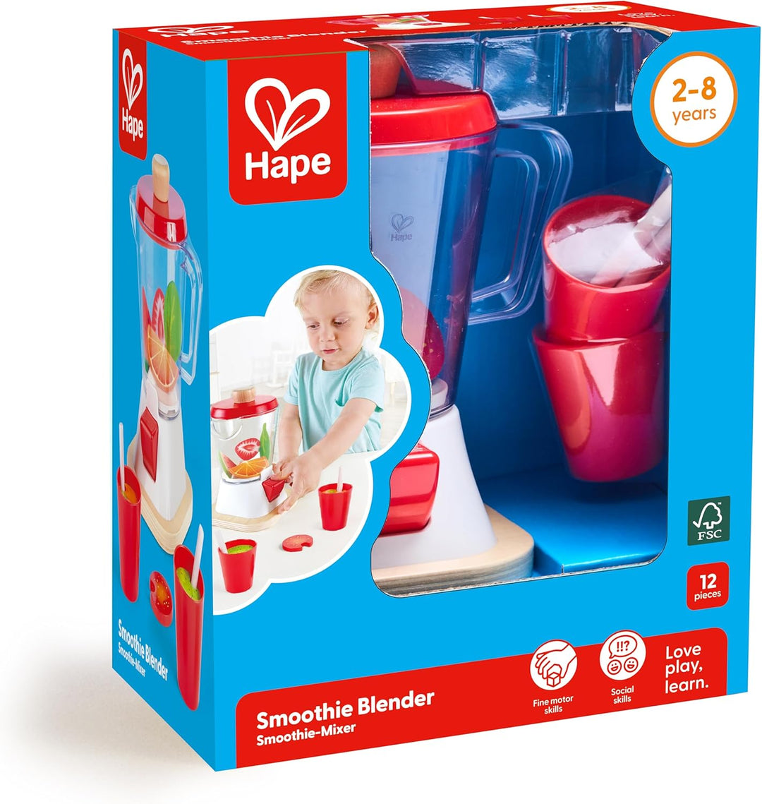 Hape Smoothie-Mixer von Hape| Bunter Smoothie-Mixer mit Bechern und Trinkhalmen