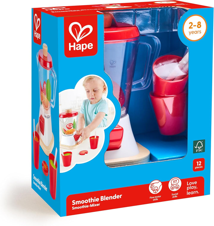Hape Smoothie-Mixer von Hape| Bunter Smoothie-Mixer mit Bechern und Trinkhalmen