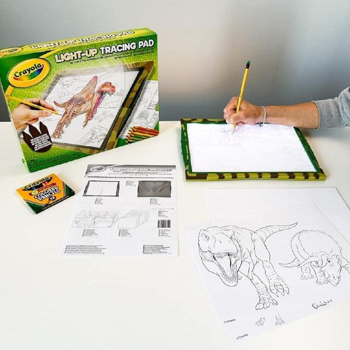 CRAYOLA – Leuchttafel Dinosaurier, Geschenk und Spielzeug für Kinder, ab 6 Jahren, 74-7497