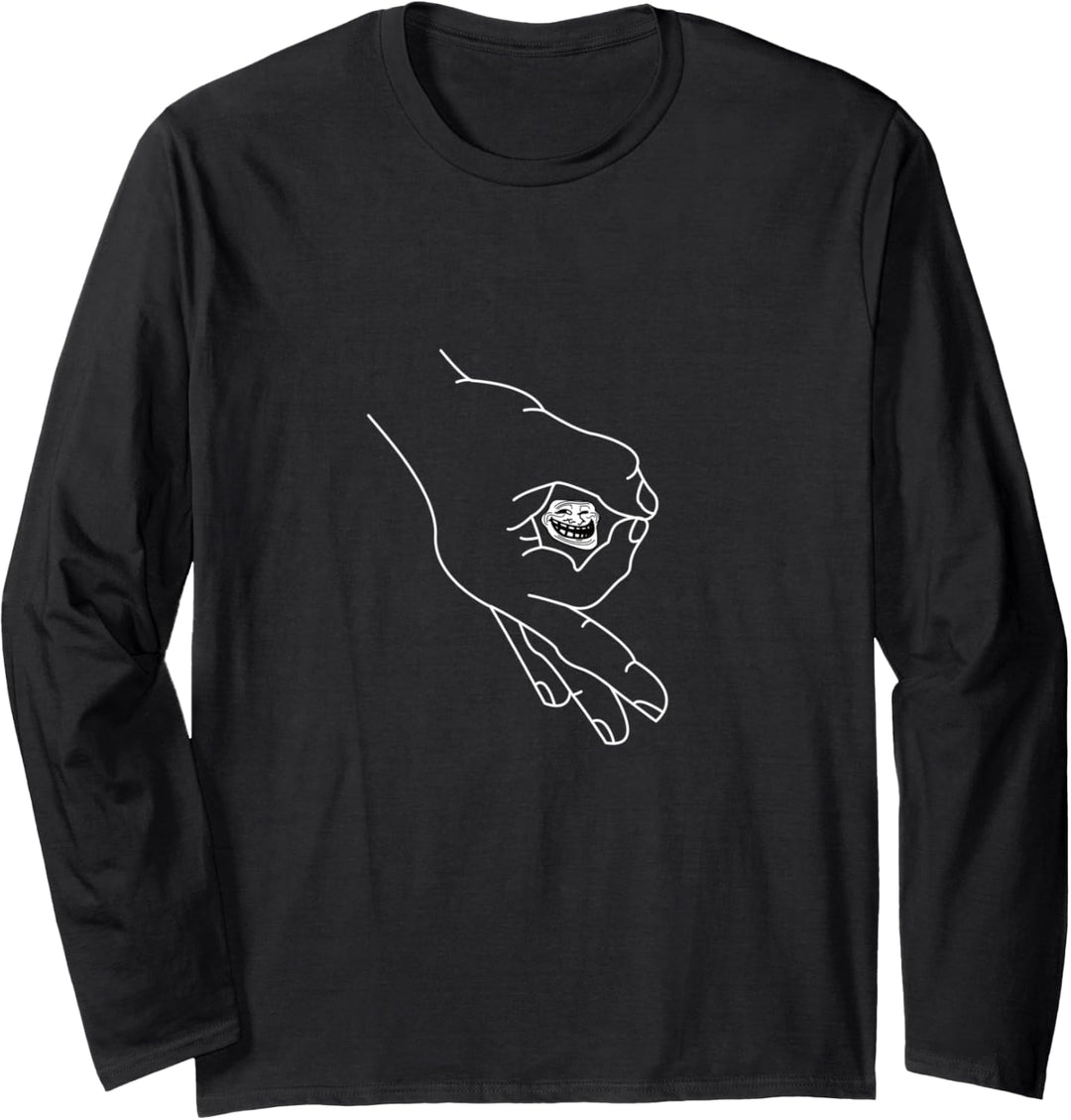 Reingeschaut Reingeguckt Retro Meme Langarmshirt