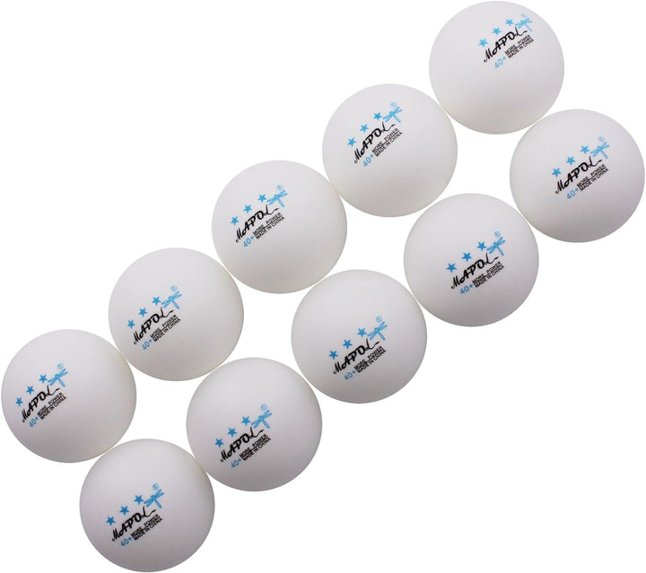MAPOL Tischtennisbälle, 3 Sterne, Weiss, 100 Stück