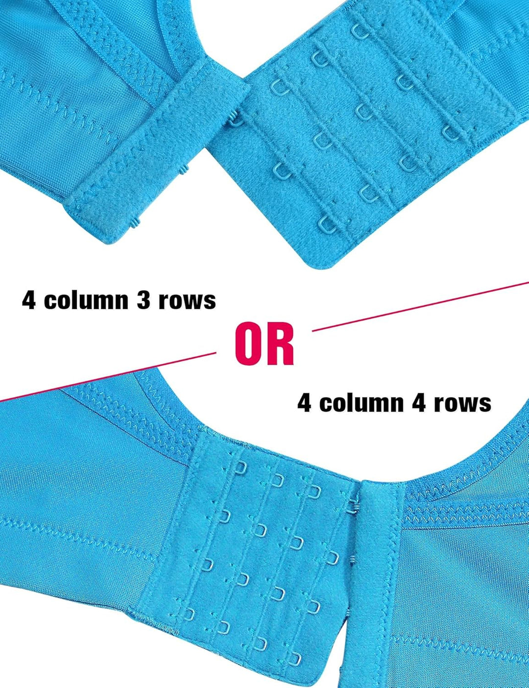 Wingslove Damen Sport BH ohne Bügel Nicht Gepolstert High Impact Bustier Halt Joggen BH 80C Blau, 80