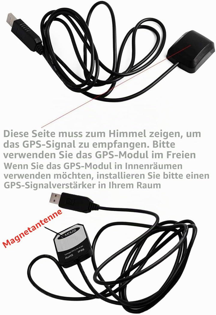 Geekstory VK-162 G-Mouse USB GPS Dongle M8030 Chip 72 Kanal Navigationsmodul Externe GPS Antenne Rem