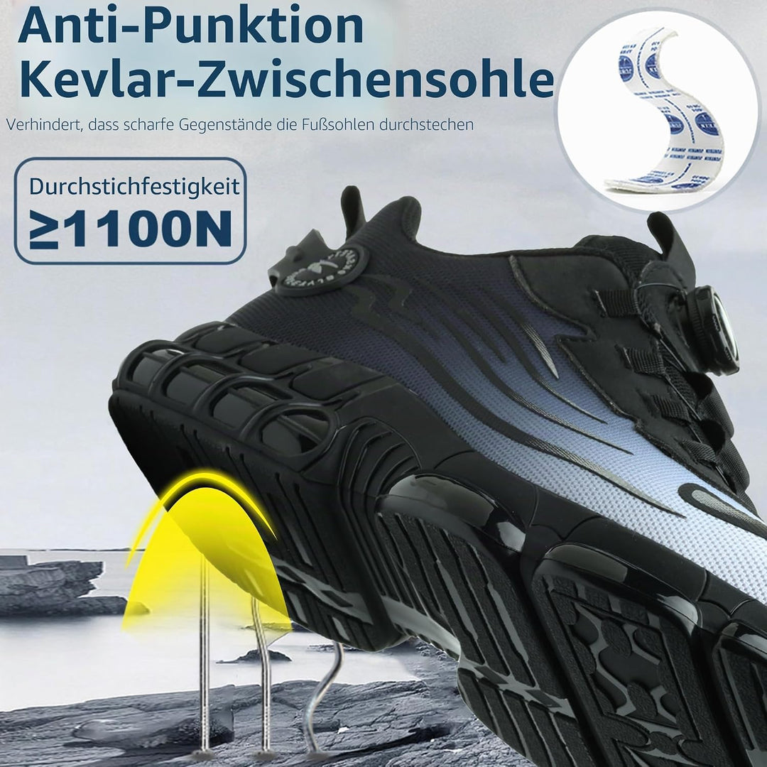 Sicherheitsschuhe Herren Leicht Arbeitsschuhe Stahlkappe Damen Sportlich Stahlkappenschuhe rutschfes