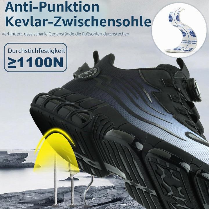 Sicherheitsschuhe Herren Leicht Arbeitsschuhe Stahlkappe Damen Sportlich Stahlkappenschuhe rutschfes