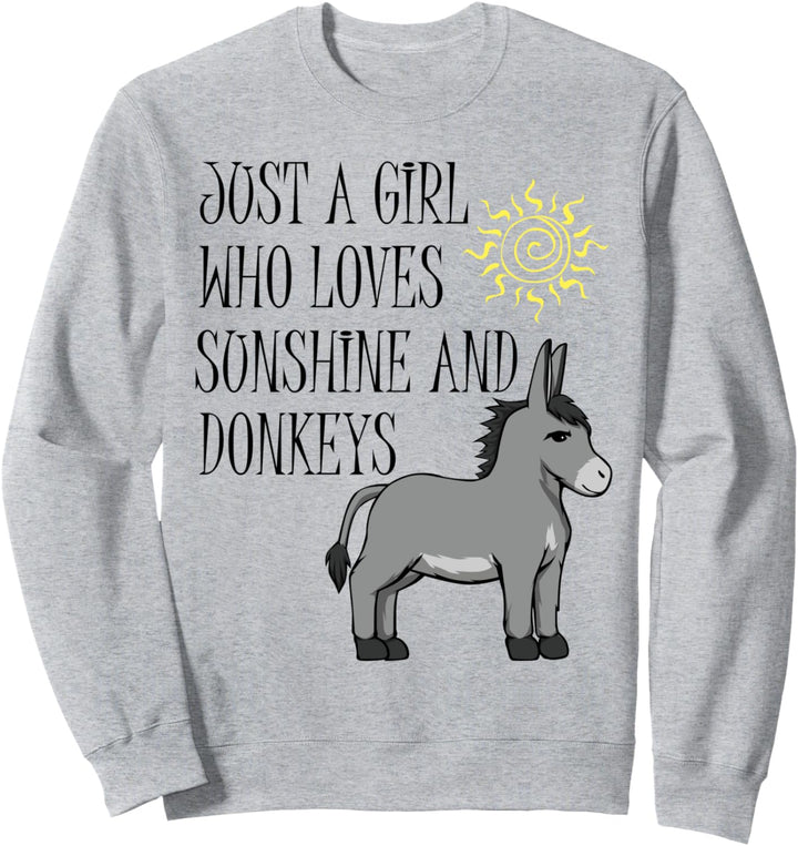 Baby Esel Mädchen mag Esel Sweatshirt