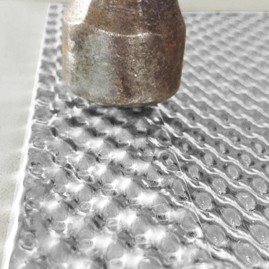 Gohytal Hitzeschutz Hitzeblech Geprägte, 100 cm x 40 cm Hitzeschutzblech Aluminium Motorsport Isolie