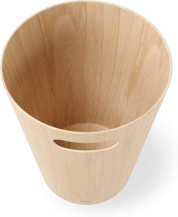 Umbra Woodrow Abfalleimer Holz, 7, 5l, Natur, Natur