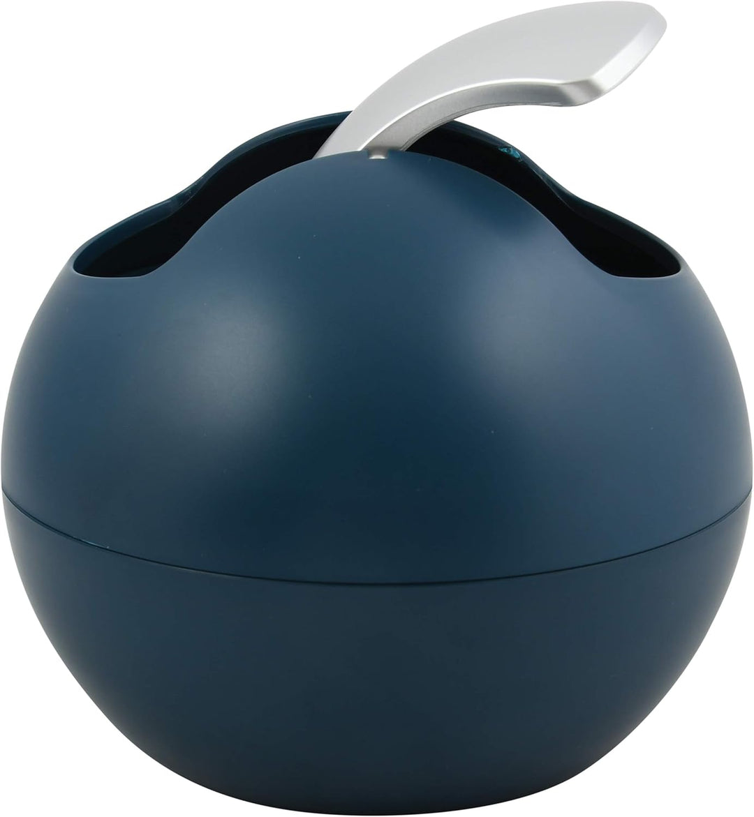 Spirella Kosmetikeimer 1 Liter Abfalleimer Schwingdeckeleimer Tischabfalleimer Bowl Petrol matt, Kun