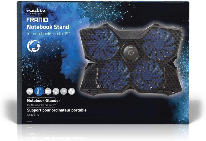 Gaming Notebook Cooler - Anzahl Lüfter: 4 - Stromversorgung über USB - 15" - 19" - LED