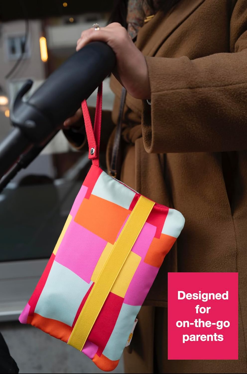 Tiny Blessings Windeltasche mit Wickelunterlage für unterwegs, Extra starkes Verschlussband, Schlauf