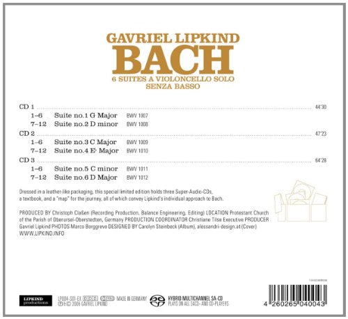6 Suiten für Violoncello Solo, Audio-CD