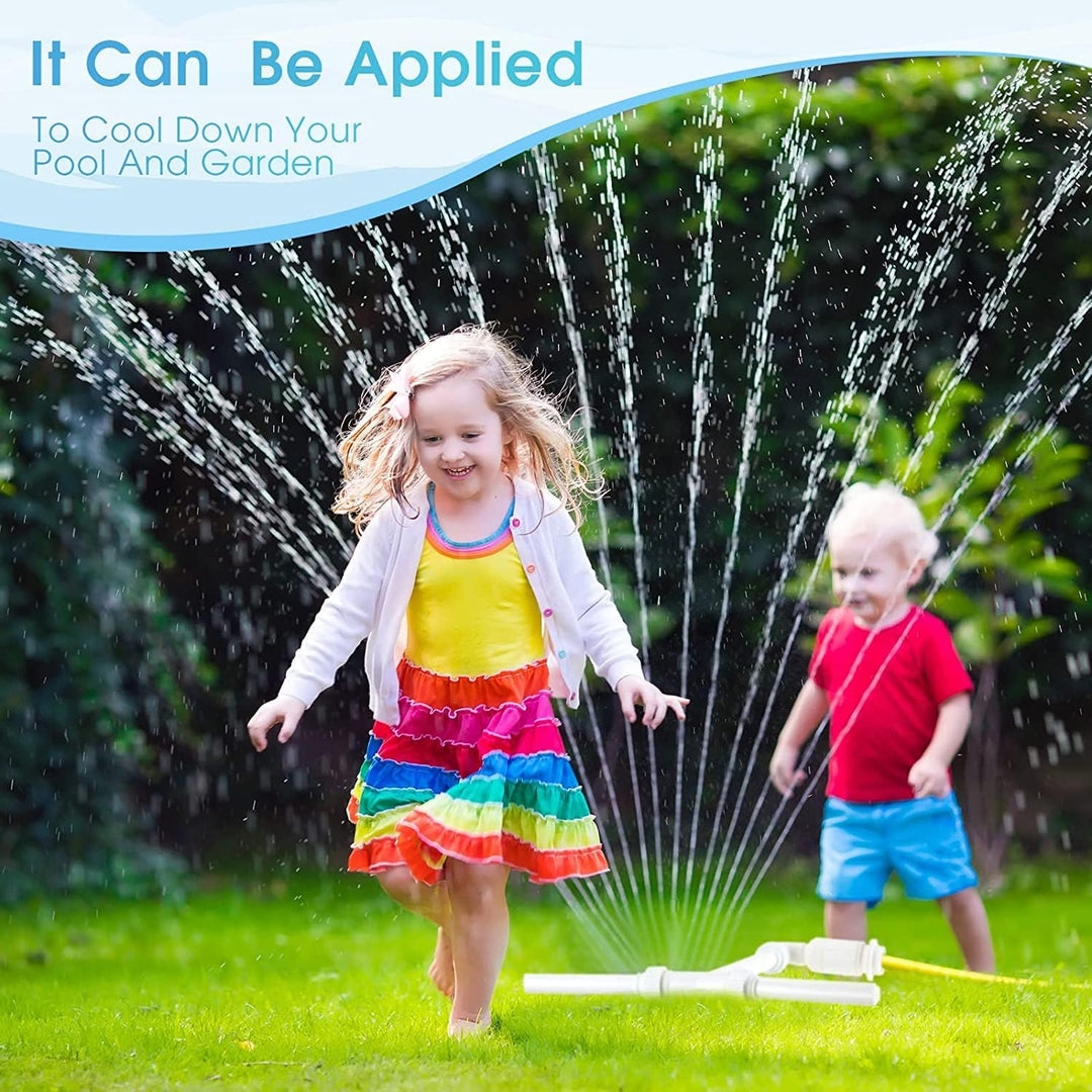 Wasserbrunnen Dual Spray Einstellbarer Pool Wasserfall Brunnen mit Adapter Belüfter für Über Ingroun
