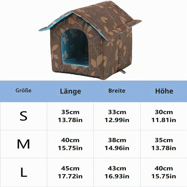 Katzenhaus Für Draussen Winterfest Wasserdicht Und Warm Faltbare Pet Tierheim Für Katzen Mit Abnehmb