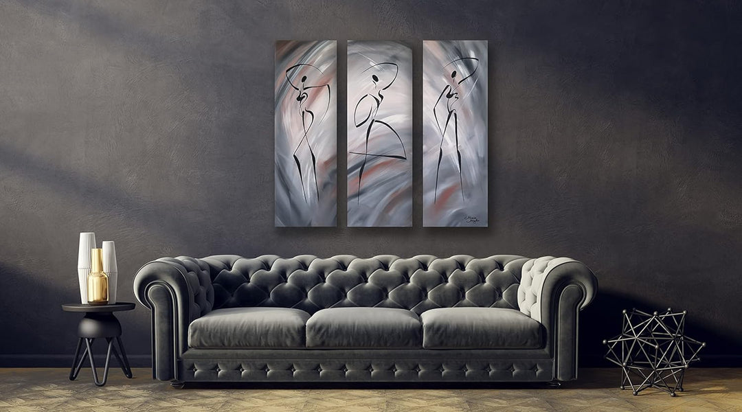 Monica Mirafiori I 100% HANDGEMALT I Gemälde Emotionen und Bewegung I 90x90cm | Gemälde Handgemalt |