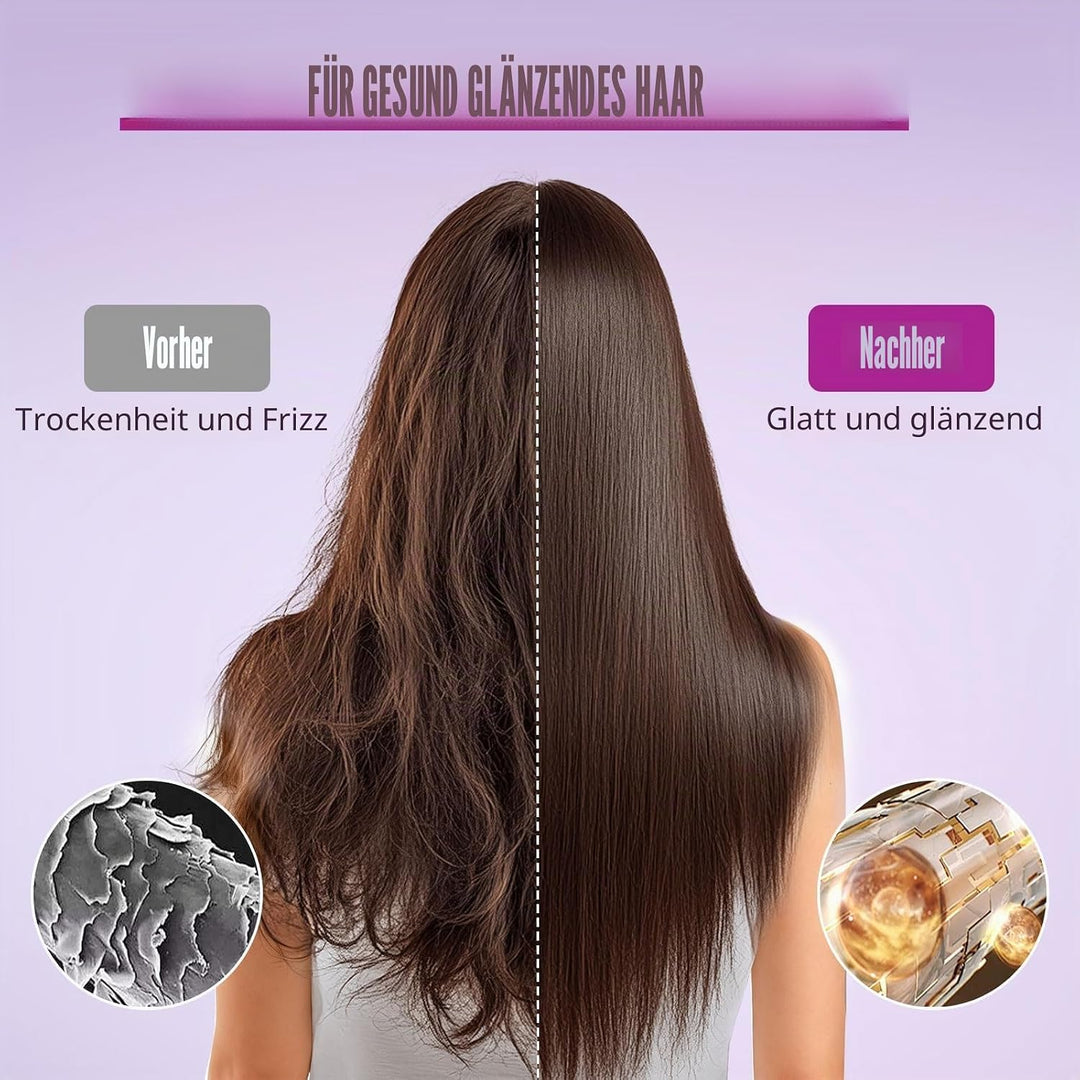 Glättbürste Kabellos, Stylingbürste für Kurze Haare, Glättbürste mit LED-Anzeige, Stylingbürste 3 Te