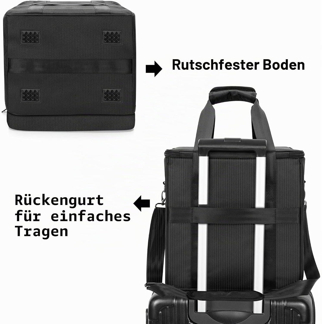 Trunab Rucksack Tasche Schallplatten, Wasserdichtes Nylon Tasche für Vinyl Record LPs Aufbewahrungsb