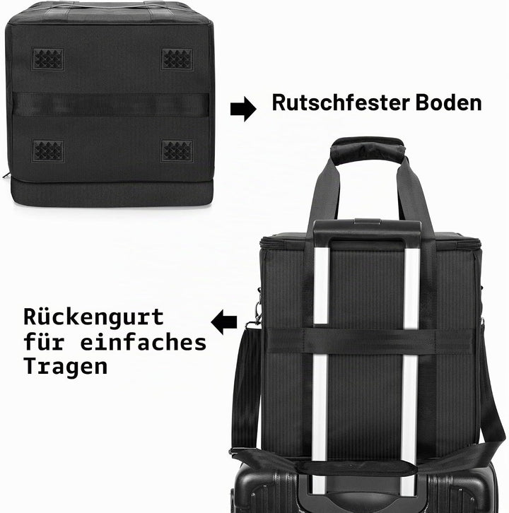 Trunab Rucksack Tasche Schallplatten, Wasserdichtes Nylon Tasche für Vinyl Record LPs Aufbewahrungsb
