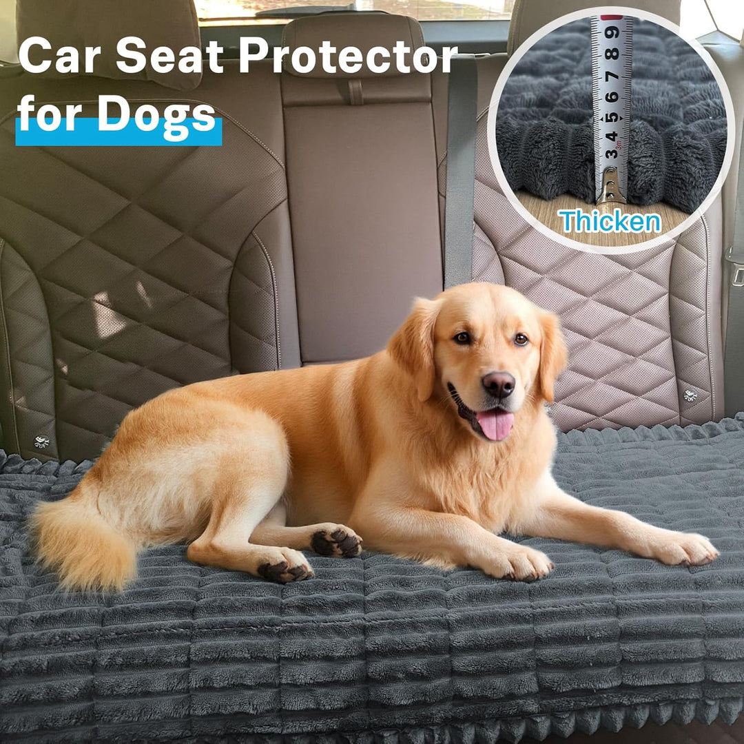 Hunde-Autositzbezug für Rücksitz - Weiche Rücksitz-Haustier-Bett-Matte, Rutschfeste Reise-Hundebett-