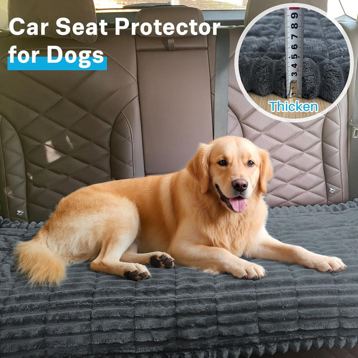 Hunde-Autositzbezug für Rücksitz - Weiche Rücksitz-Haustier-Bett-Matte, Rutschfeste Reise-Hundebett-