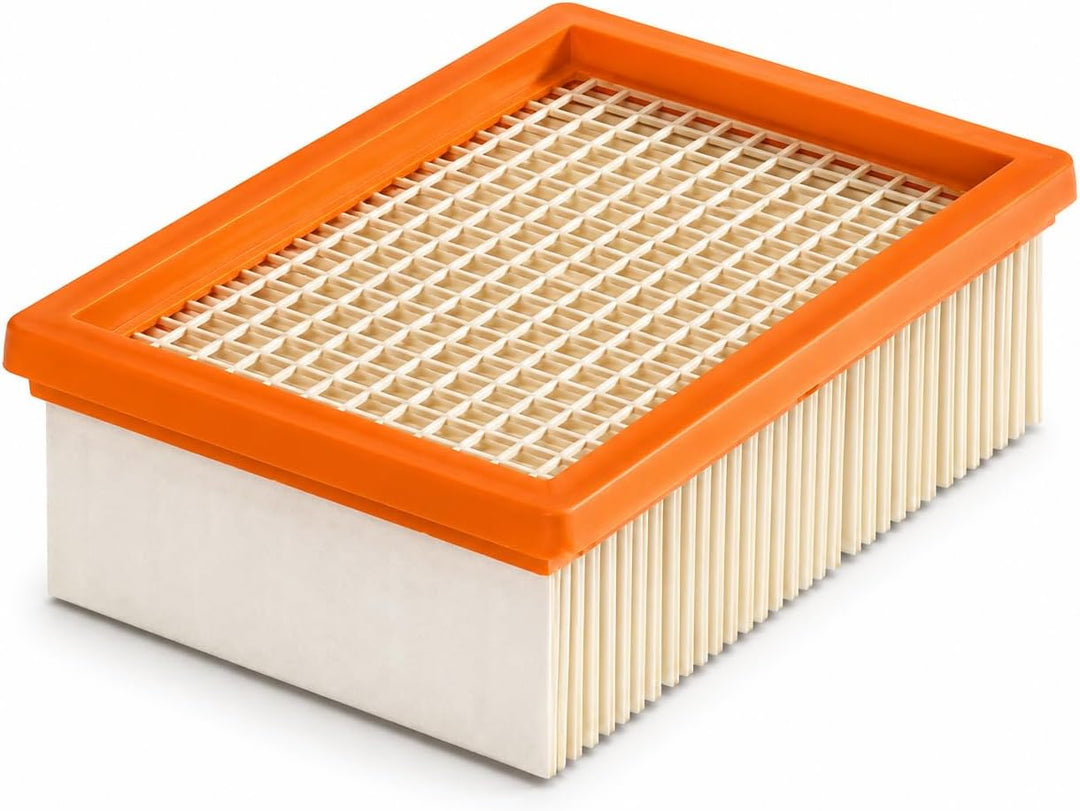 M&amp;M Smartek 2x Flachfaltenfilter für Kärcher WD4-WD6/MV4-MV6 | Passgenauer Kassettenfilter für Nass-