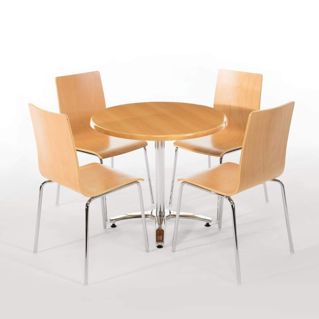 Bolero dn641 Vier bein Tisch Boden, Aluminium, 680(H) x 650(L) x 650(W)mm