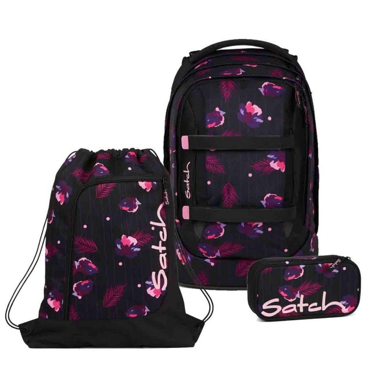 Satch Pack Schulrucksack Set 3tlg. inkl. Schlamperbox und Sportbeutel (Mystic Nights), Mystic Nights