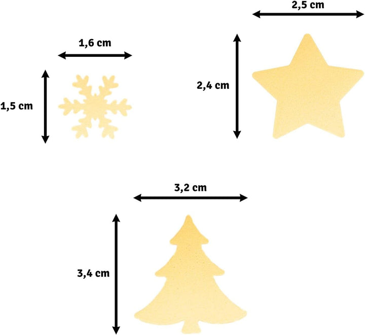 Vaessen Creative Stanzer Set - Motivstanzer - Weihnachten - 3 Stück - Tonpapier und Bastelmaterial b