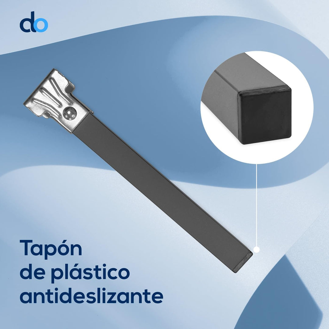 DUÉRMETE ONLINE Juego Patas cuadradas Con abrazadera para Somier de 30x30mm, Altura 27cm Set mit 6 q