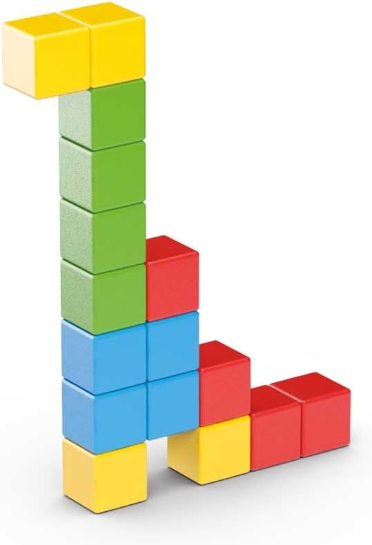 Geomag Magicube Kreative Magnete, 16 Stück Würfel in 4 Farben, ab 1 Jahr, Kleinkind-Bauset für Entwi