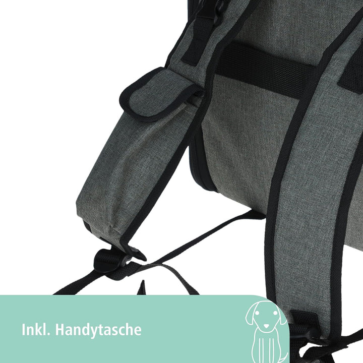 Hunderucksack Vacation 43x24x30cm, grau/blau
