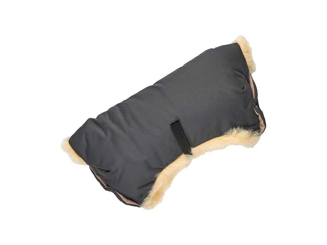 Naturasan Lammfell Handwärmer, warmer Kinderwagen Handmuff mit Lammfell Innenfutter, Muff, Kiwa, Bug