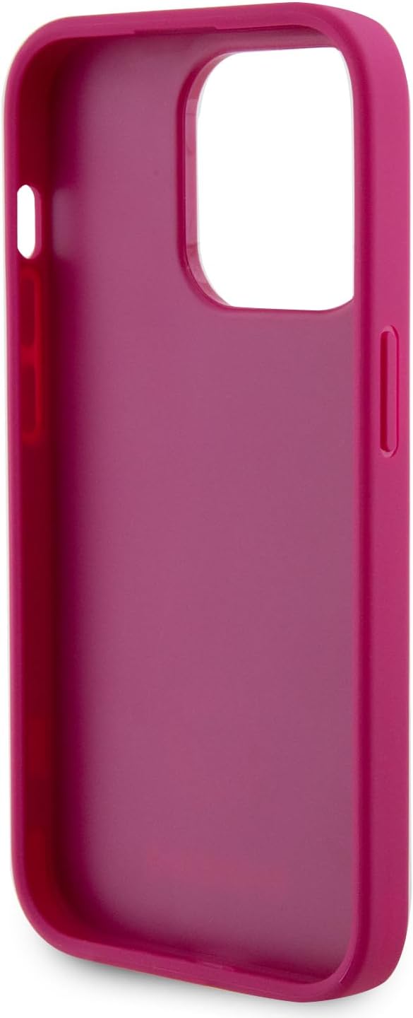 CG MOBILE Guess PU Metal 4G Strass Hülle für iPhone 15 Pro Max (Pink) rose, rose