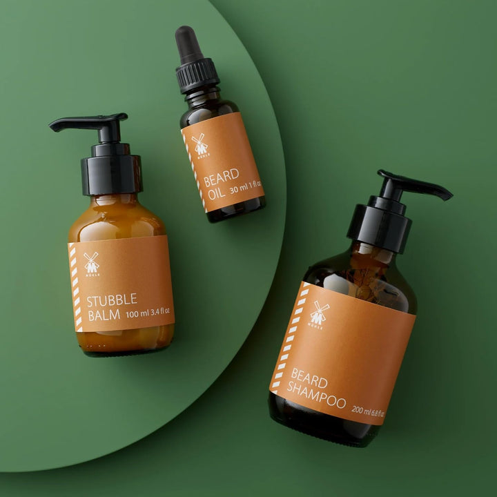 MÜHLE Beard Care - Bartöl - Tägliche Bartpflege für seidigen Glanz - Mandel, Kokos, Avocado, Jojoba,