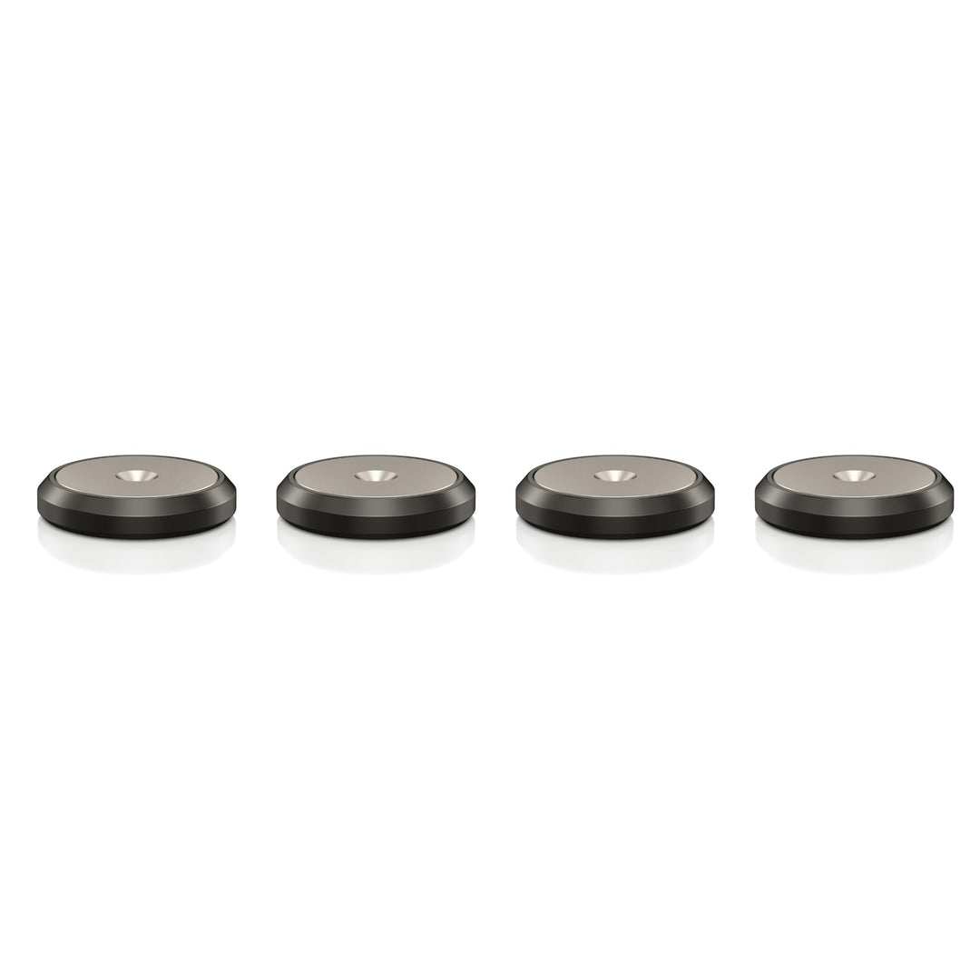 VIABLUE Discs für Spikes * schwarz mit Edelstahlinlay * Ø 25 mm * Set 8 Stück * Unterlegscheiben für