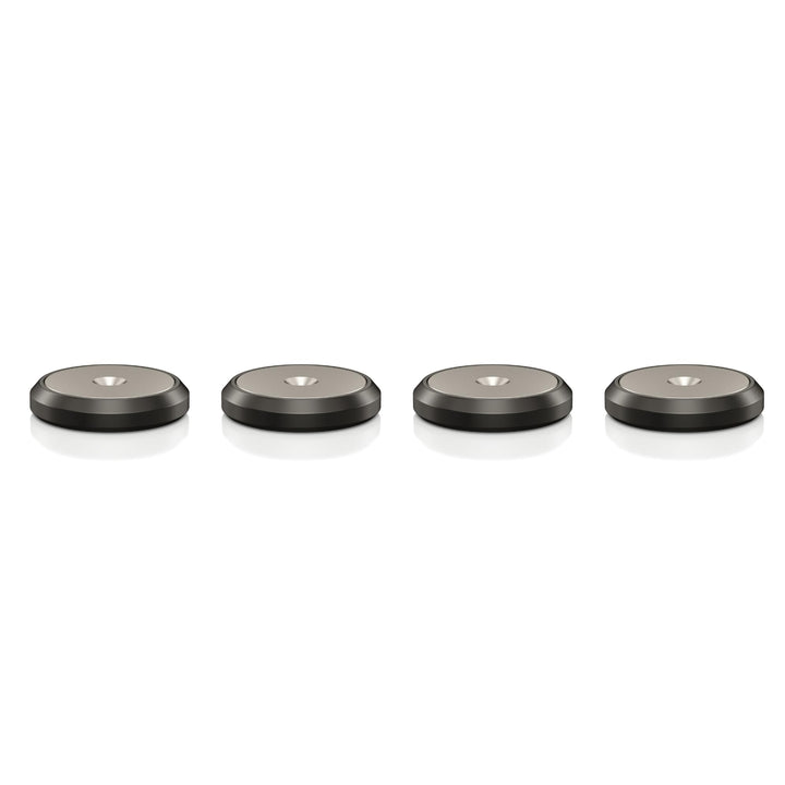VIABLUE Discs für Spikes * schwarz mit Edelstahlinlay * Ø 25 mm * Set 8 Stück * Unterlegscheiben für