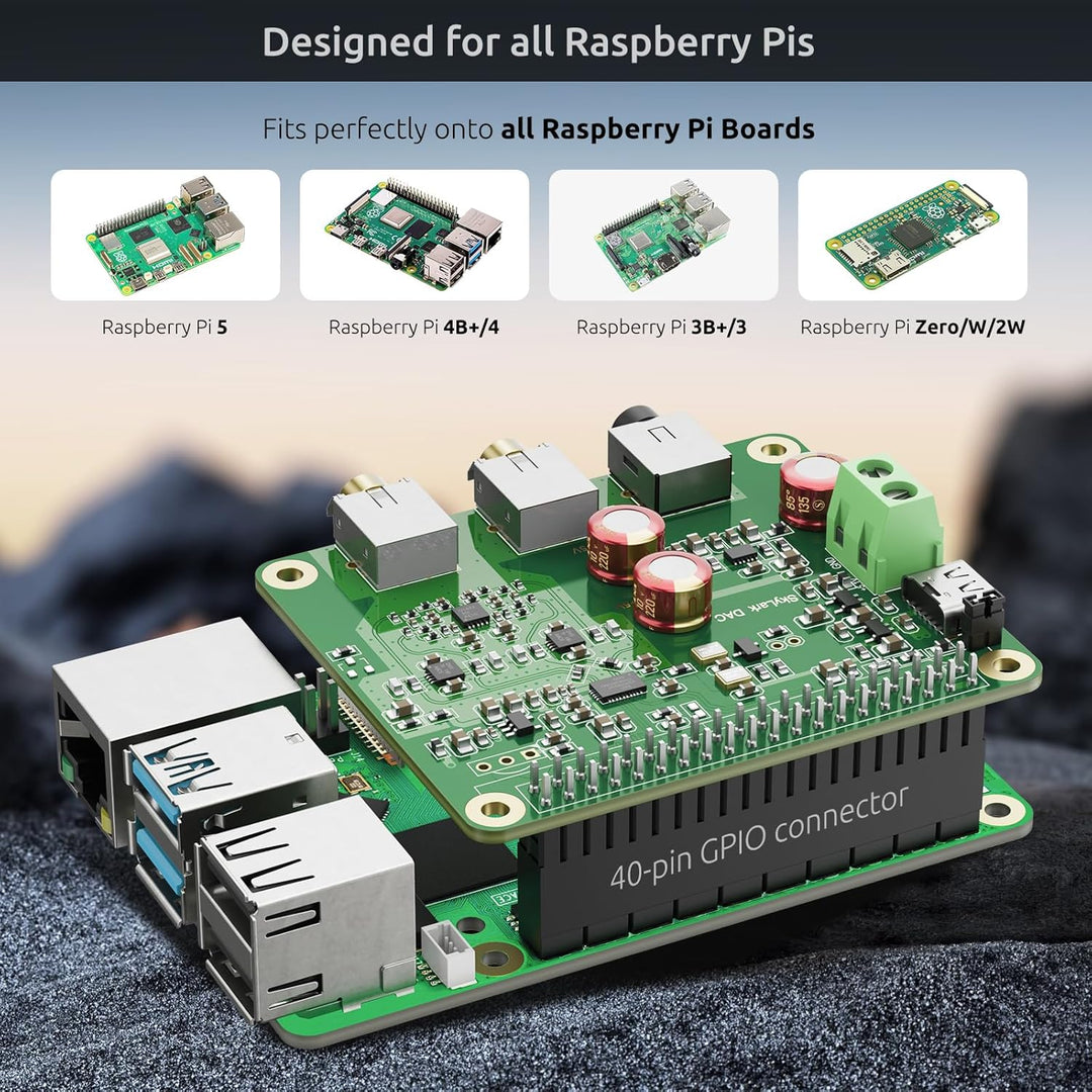 Raspberry Pi HiFi DAC Pro Hat ES9038Q2M Audiokarte PCM DSD verlustfrei High Resolution Digital-zu-An