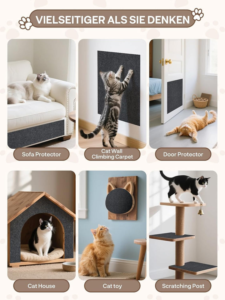 TOOSOFt Kratzmatte für Katzen, Sofa, selbstklebend, 200 x 40 cm, 2 Stück