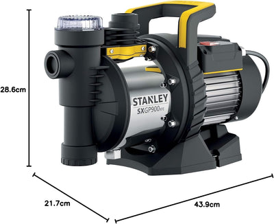 Stanely Selbstansaugende Pumpe SXGP900XFE für Klarwasser (900 W,max. Förderleistung 3.600 l/h, max.