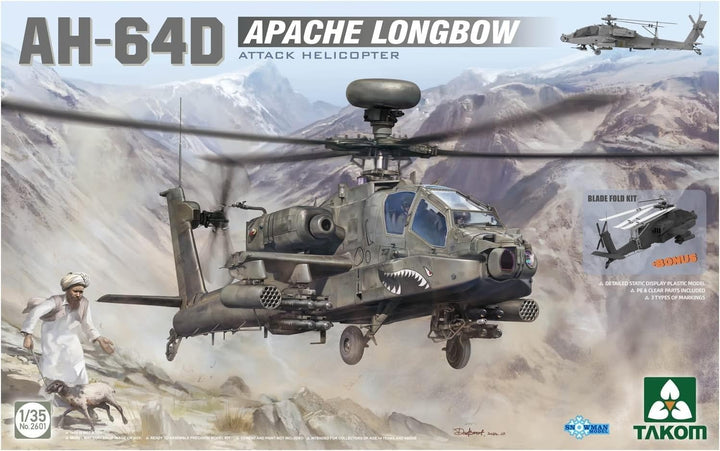 Tacom 1/35 US Army AH-64D Apache Longbow Attack Hubschrauber Kunststoff Modell TKO2601 geformte Farb