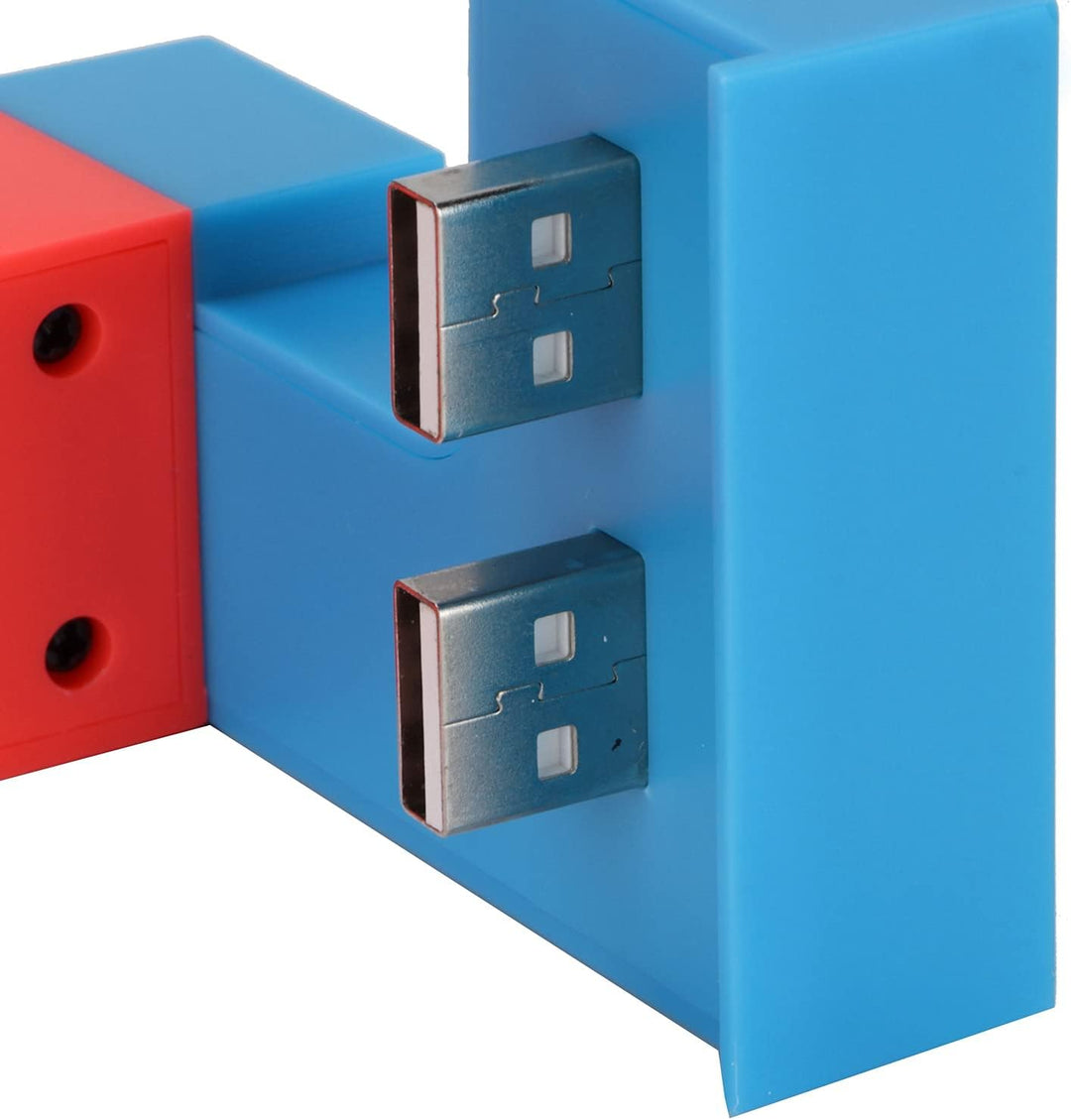 Kabelgebundener Controller-Adapter für, Tragbarer 4-Port-Adapter mit 2 USB-Anschlüssen, Professionel