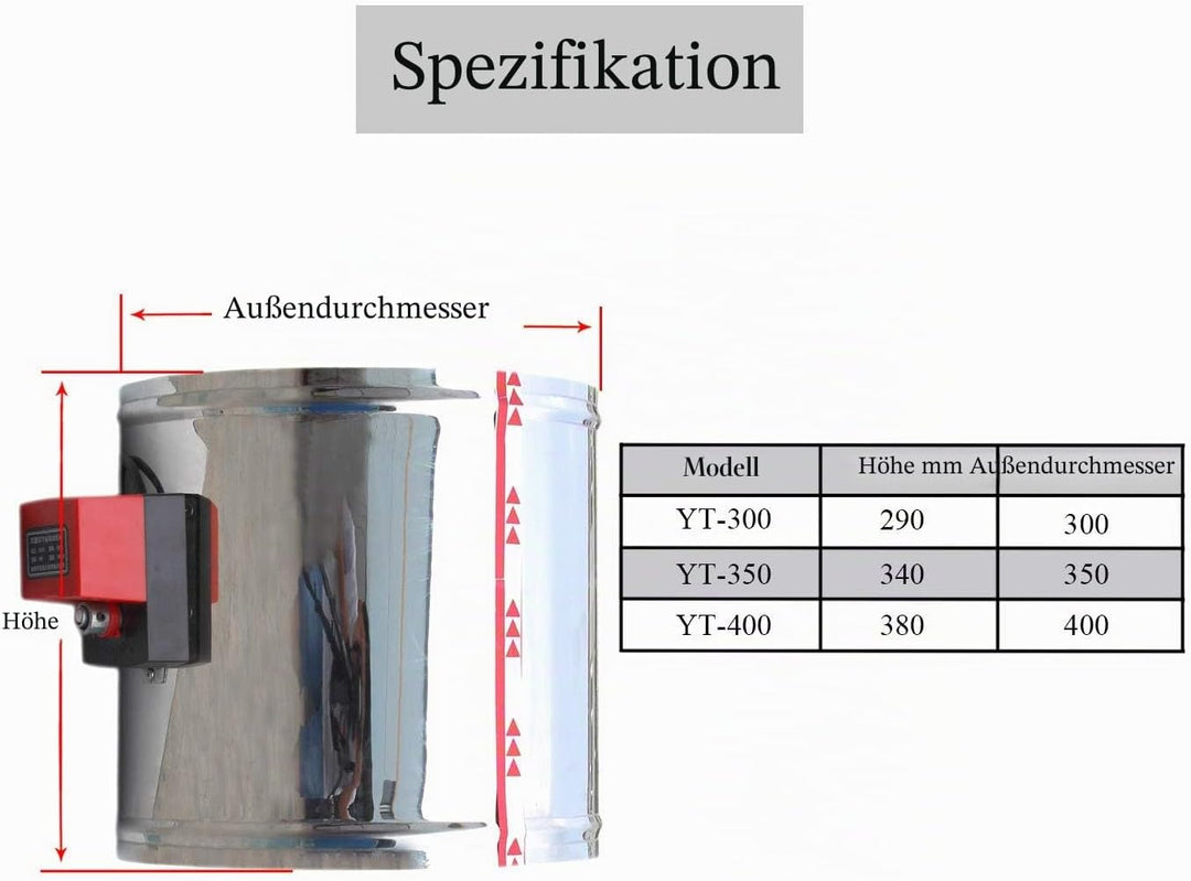 1 Stück 220v HVAC absperrklappe elektrisch drosselklappe lüftung lüftungsklappe elektrisch Durchmess